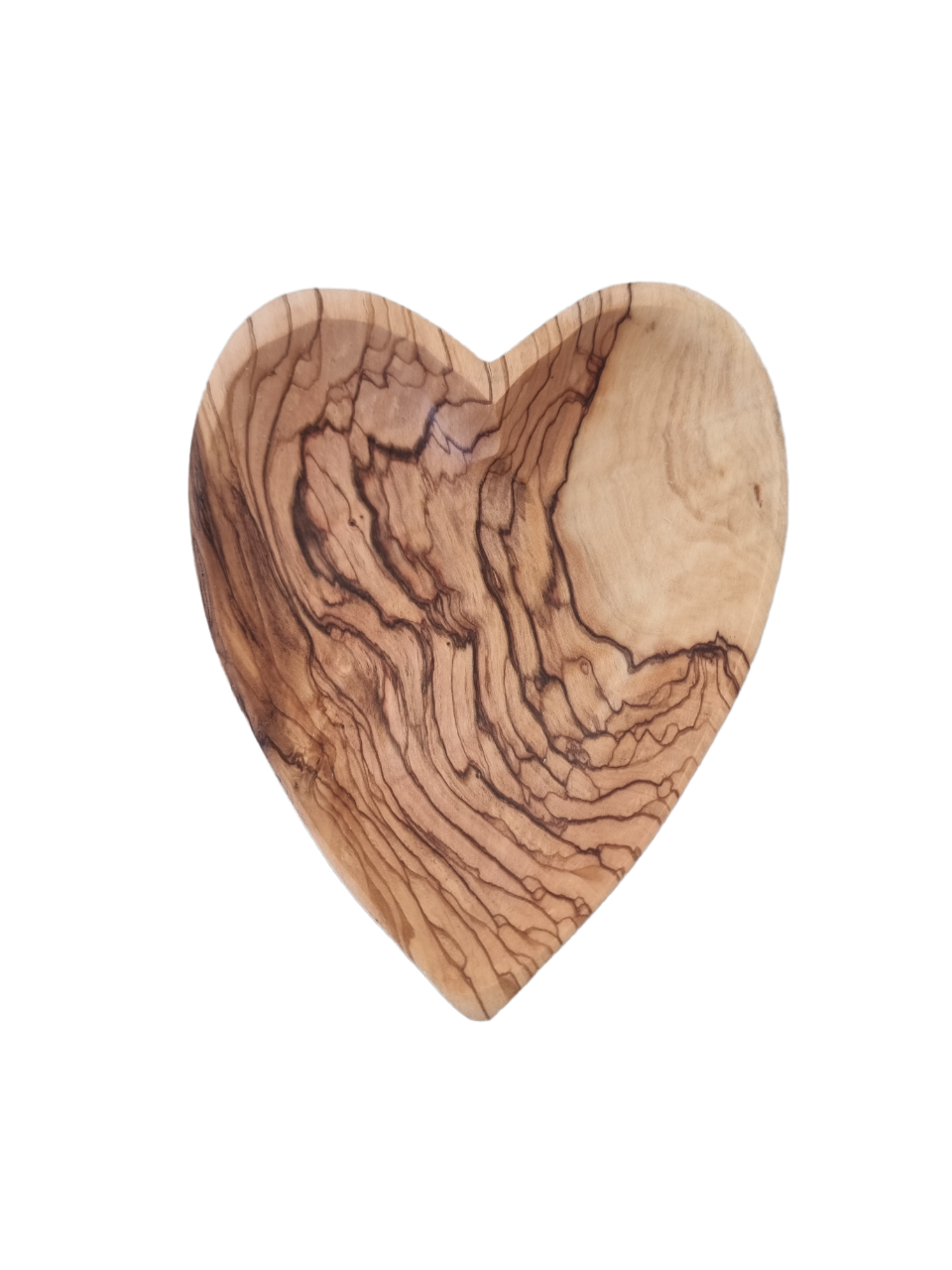 One Heart Shaped Olive Wood Bowl From Bethlehem.