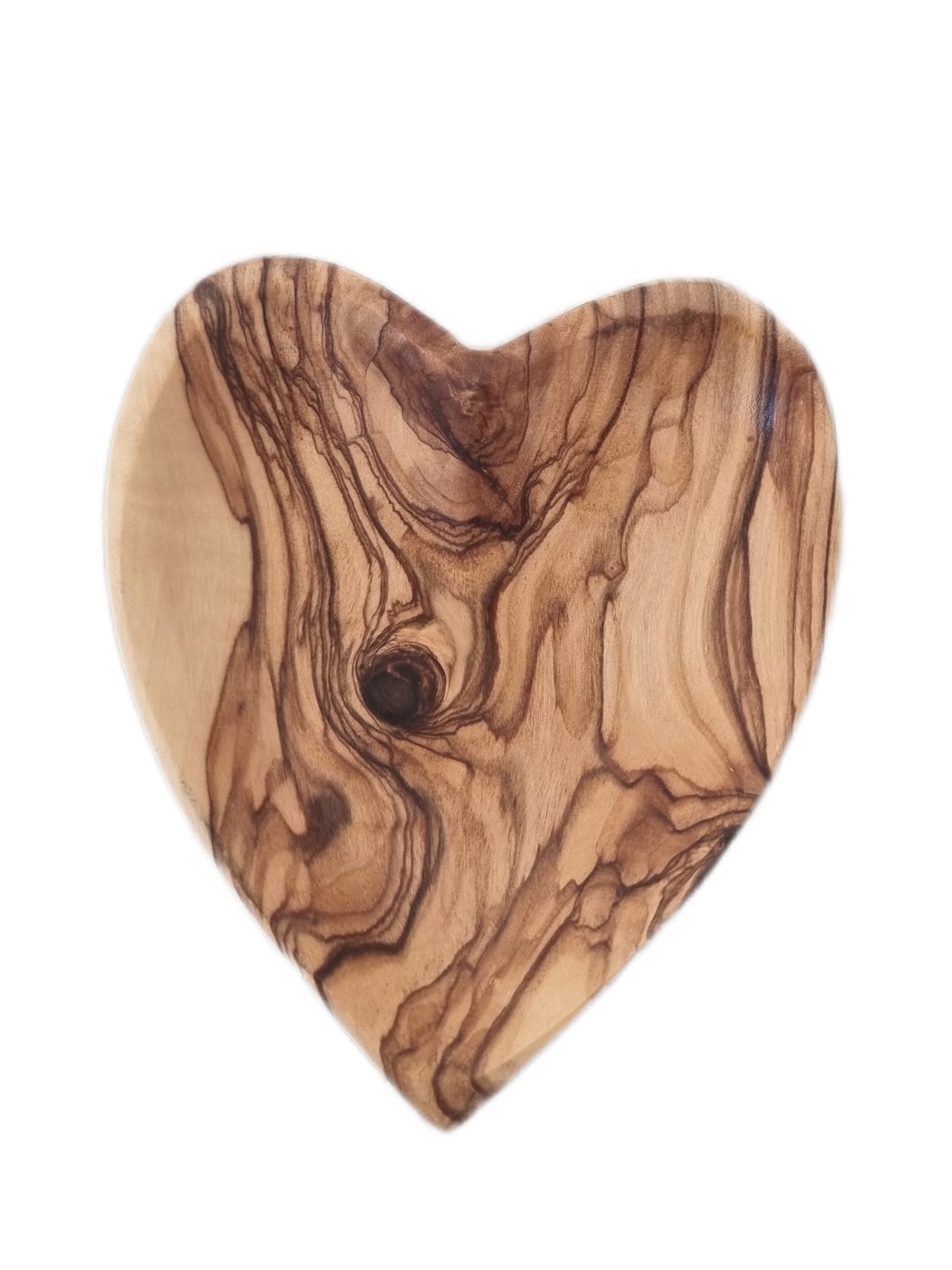 View Of The Grain Of A Heart Shaped Olive Wood Bowl Bethlehem.