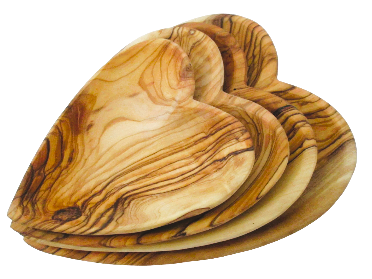 Heart Shaped Olive Wood Plates From Bethlehem.