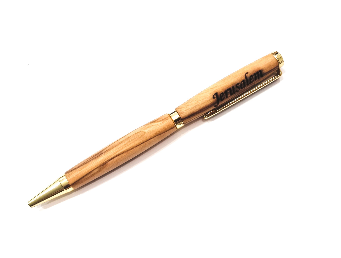 Beautiful Handcrafted Ballpoint Pen From Jerusalem  On A Angle.