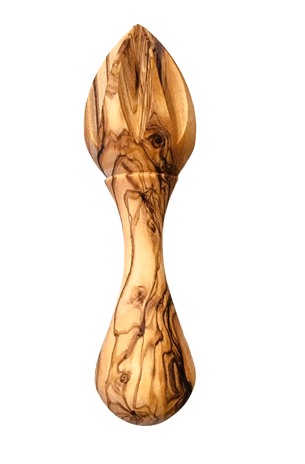 Hand Carved Citrus Reamer From Bethlehem Pointing Upwards.