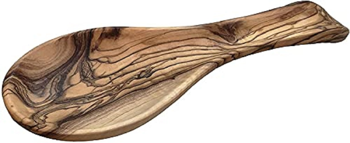 Close Up Of Olive Wood Spoon Rest From Bethlehem.